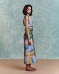 Prism Blot Co-Linen Tie Dress