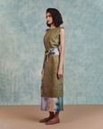 Prism Blot Co-Linen Tie Dress