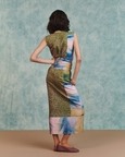 Prism Blot Co-Linen Tie Dress