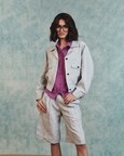 Embroidered Cropped Bomber Jacket Set