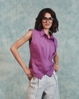 Sleeveless Double Placket Linen Top