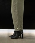 Twin Pleat Trousers - Green