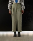 Twin Pleat Trousers - Green