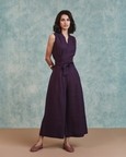 Sculpted Linen Jumpsuit
