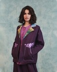 Embroidered Open Linen Jacket
