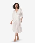 Flow Kaftan Tie Up Dress - White