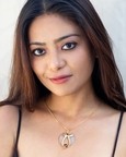 Avani Gold Faux Tiger Claw Red Lens Pendant