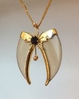 Avani Gold Faux Tiger Claw Sunburst Pendant
