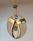 Avanigold Faux Tiger Claw Blue Imperial Pendant