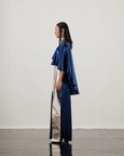 Mirror Slit Dress With Cape
