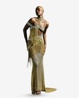 Gold Sequins Rain Gown