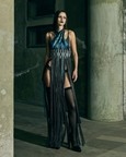 Interwoven Dimensional Halter Dress