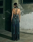 Interwoven Dimensional Halter Dress