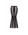 Handwoven Panelled Boot-Cut Trousers