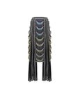 Sheer Panelled Fringe Skirt