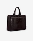 Verona Signature Business Bag – Glossy Croc Finish with Laptop Compartment
