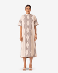 Ehan Hand Printed Midi Dress