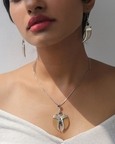 Avani Silver Faux Tiger Claw Blue Imperial Pendant