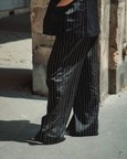 Blackened Pinstripe Vest & Pants