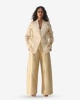 Ivory Organza Blazer Set