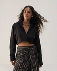 Black Onyx Bias Skirt Set