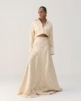 Cream Bias Skirt Set