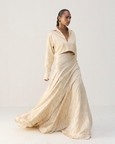 Cream Bias Skirt Set