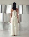 Anitque White Cowl Draped Top and Pants