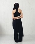 Bristol Black Crepe Draped Top and Pants