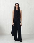 Bristol Black Crepe Draped Top and Pants