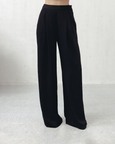 Bristol Black Crepe Draped Top and Pants