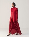 Savvy Red Funnel Jacket Set
