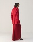Savvy Red Funnel Jacket Set
