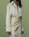 Deep Neck Statement Sleeve Shirt
