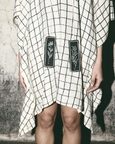 Grid Kaftan Dress