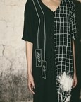 Grid Bloom Kaftan