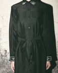 Black Canvas Shirt Dress