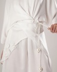 Flow Kaftan Tie Up Dress - White