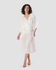 Flow Kaftan Tie Up Dress - White