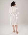 Flow Kaftan Tie Up Dress - White