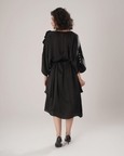 Flow Kaftan Tie Up Dress - Black