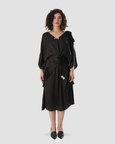 Flow Kaftan Tie Up Dress - Black