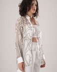 Flow Embroidered Shirt - White
