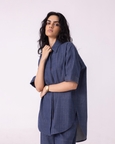 Ava Handwoven Denim Shirt