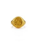 Vintage Engraved Gold Signet Men's Ring