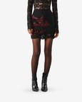 Wild Rose Embroidered Mini Skirt