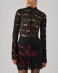 Wild Rose Embroidered Mini Skirt