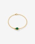 Green Onyx Teardrop Chain Bracelet