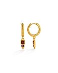 Gold Plated Garnet Amethyst Geometric 92.5 Sterling Silver Earrings