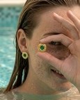 Green Onyx Medallion Studs in 92.5 Sterling Silver
